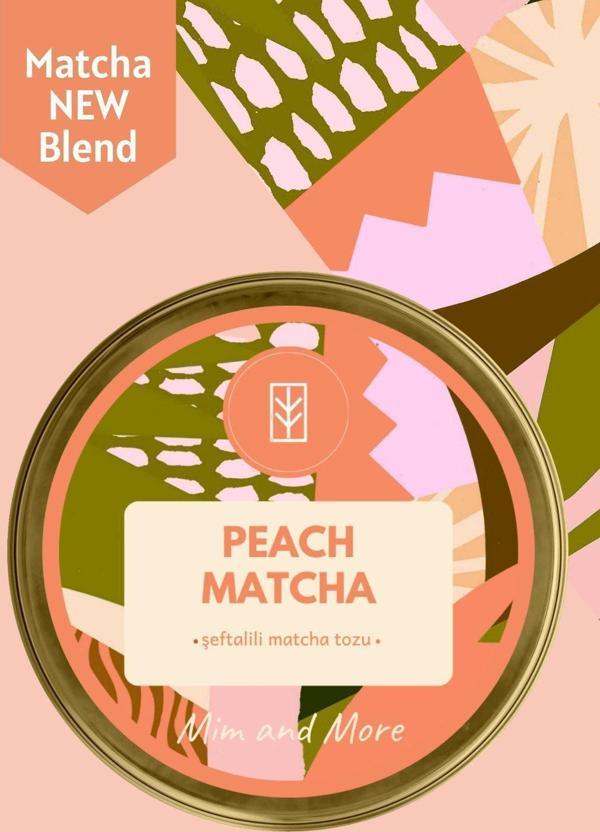 Mim And More Peach Matcha - Şeftali Aromalı Matcha, 25 Gr - Image 1