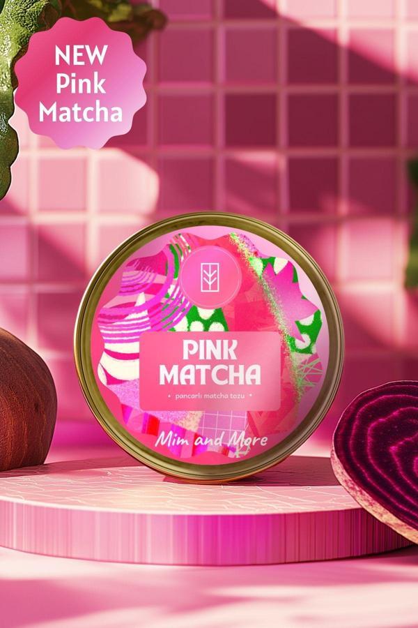 Mim And More Pink Matcha - Pembe Superfood Matcha Tozu, 25 Gr - Image 1