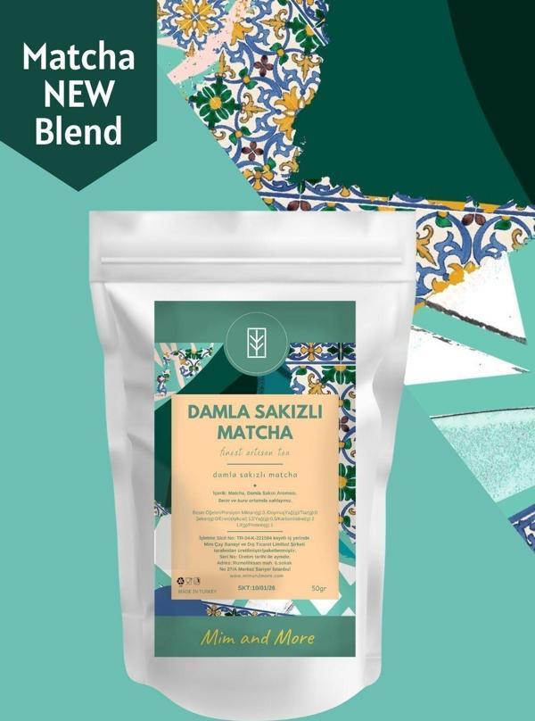 Mim And More Mastic Gum Matcha - Damla Sakız Aromalı Matcha, 50 Gr - Image 1