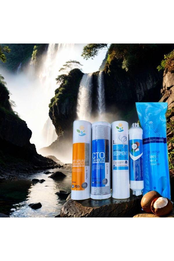 Ulucay Aqua Açık Kasa Filtre Seti Su Arıtma Cihazı Filtresi Çift Sedimentli 5'Li Filtre İhlas-Lg-Hyundaı Uyumlu - Image 1