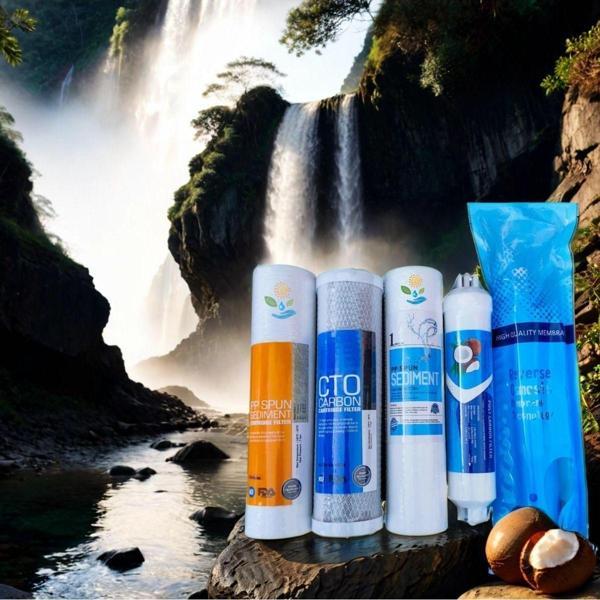 Ulucay Aqua Açık Kasa Filtre Seti Su Arıtma Cihazı Filtresi Çift Sedimentli 5'Li Filtre İhlas-Lg-Hyundaı Uyumlu - Image 1