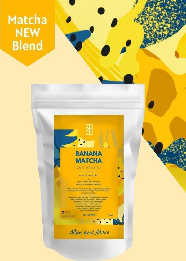 Mim And More Banana Matcha - Muz Aromalı Matcha, 50 Gr - Image 1