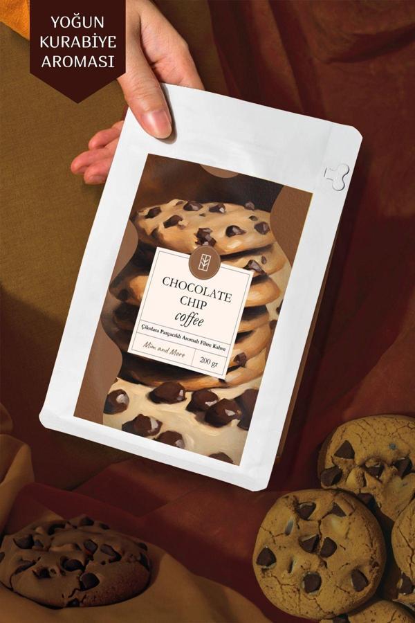 Mim And More Chocolate Chip Coffee - Çikolata Parçacık Aromalı Kahve Çekirdek Kahve, 200 Gr - Image 1