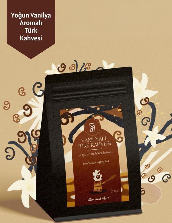 Mim And More Vanilyalı Türk Kahvesi, Vanilya Aromalı Türk Kahvesi, 200 Gr - Image 1