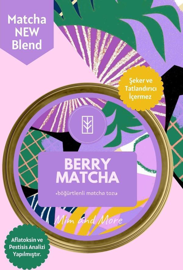Mim And More Berry Matcha - Böğürtlen Aromalı Matcha, 25 Gr - Image 1