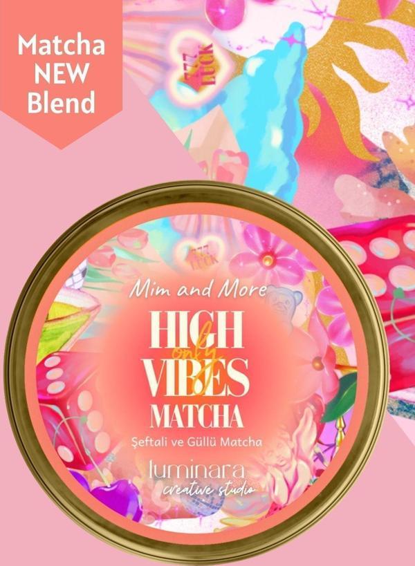 Mim And More High Vibes Only Matcha - Gül Ve Şeftali Aromalı Matcha, 25 Gr - Image 1