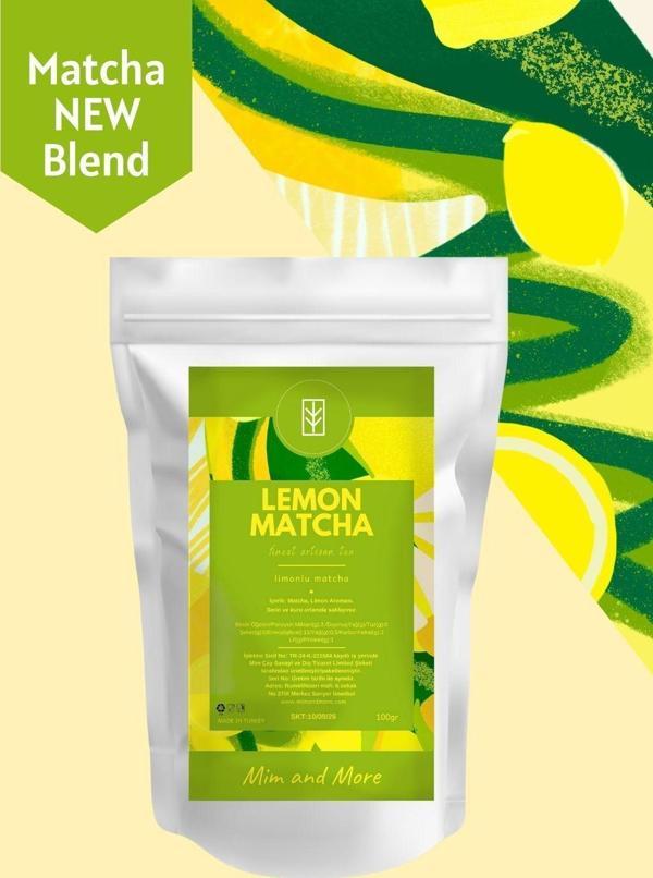 Mim And More Lemon Matcha - Limon Aromalı Matcha, 100 Gr - Image 1