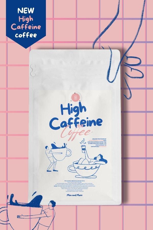Mim And More High Caffeine Coffee - Yüksek Kafeinli Kahve Çekirdek Kahve, 200 Gr - Image 1