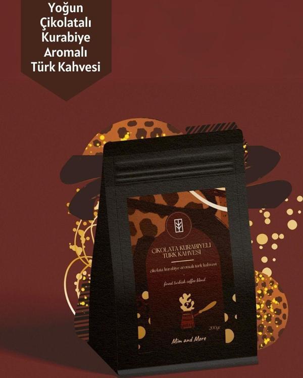 Mim And More Çikolatalı Kurabiyeli Türk Kahvesi Çikolata Kurabiye Aromalı Türk Kahvesi 200 Gr - Image 1