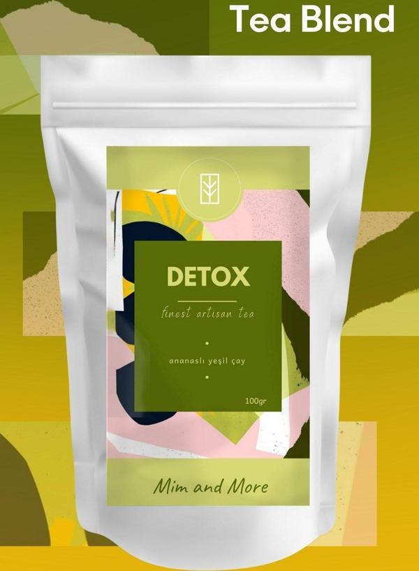 Mim And More Detox Tea - Ananaslı Yeşil Çay 100Gr - Image 1