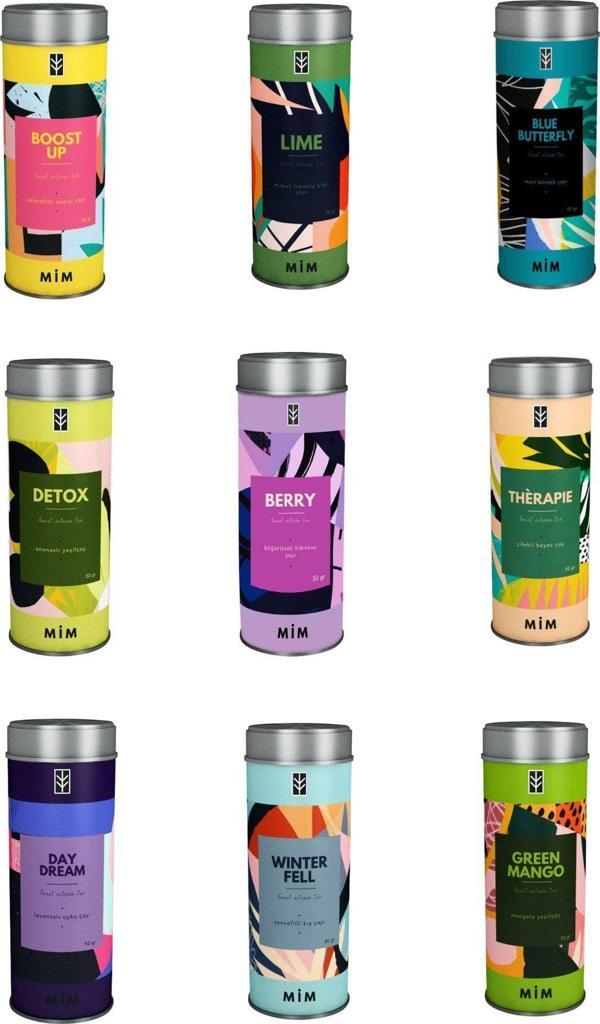 Mim And More Mim Moments Gift Tea Set - Boost Up, Lime, Blue Butterfly, Detox, Berry, Therapie Çay 9X50 Gr - Image 1