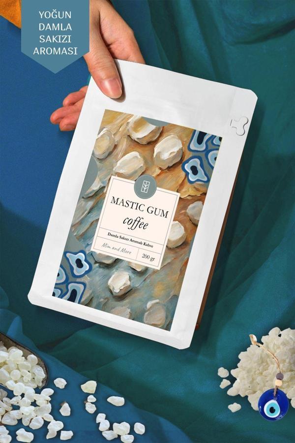 Mim And More Mastic Gum Coffee - Damla Sakızı Aromalı Kahve Çekirdek Kahve, 200 Gr - Image 1
