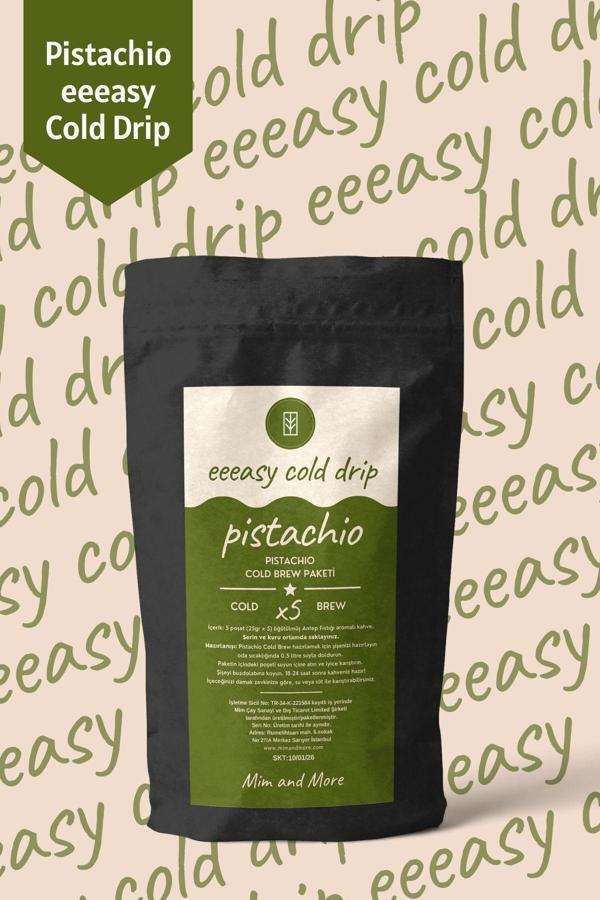 Mim And More Pistachio Easy Cold Drip - Antep Fıstıklı Cold Brew Paketi, 5 X 25 Gr - Image 1