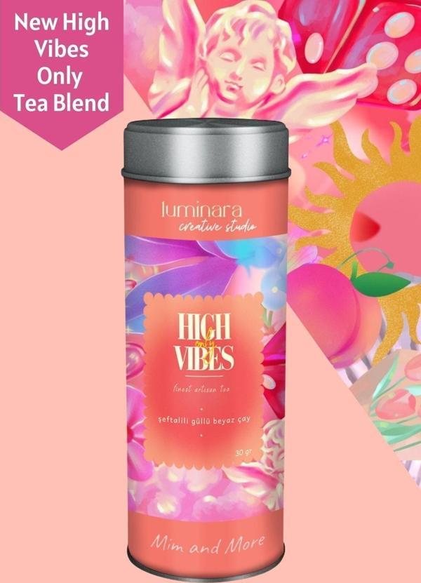 Mim And More High Vibes Only Tea - Güllü & Şeftali Aromalı Beyaz Çay, 30Gr - Image 1