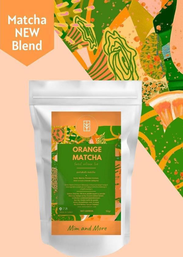 Mim And More Orange Matcha - Portakal Aromalı Matcha, 50 Gr - Image 1