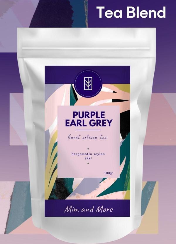 Mim And More Purple Earl Grey Tea - Bergamotlu Seylan Çayı, 100 Gr - Image 1
