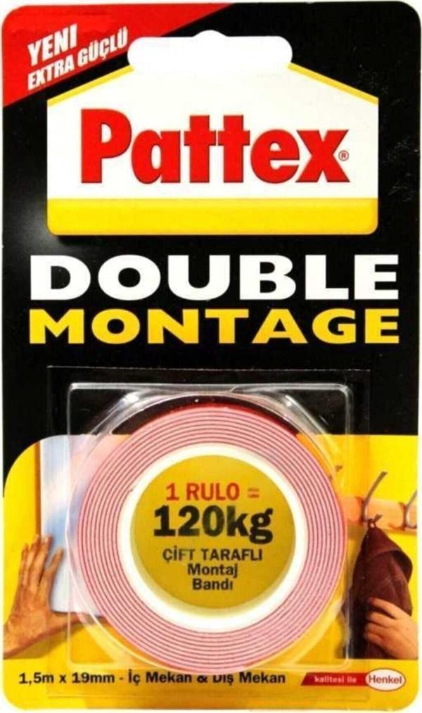 Pattex Double Montage 120 Kg Montaj Bandı 19 Mm 1,5 Metre - Image 1