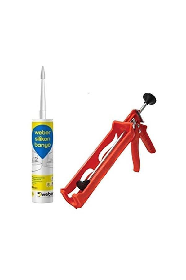 Toptan Türkiye Weber Kararmayan, Küflenmeyen Antibakteriyel Banyo Silikonu (Şeffaf) 280 Ml + Siliko - Image 1