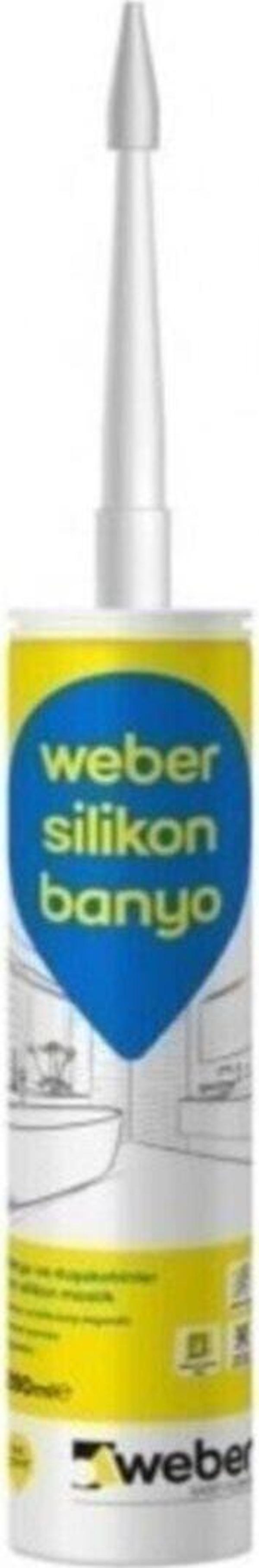 Weber Kararmayan, Küflenmeyen Antibakteriyel Banyo Silikonu (Şeffaf) 280 Ml Silikon Banyo - Image 1