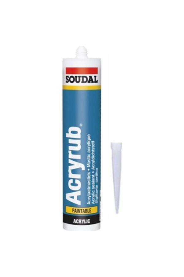 Soudal Acryrub Sılıkonize Mastik 500 Gr Beyaz - Image 1