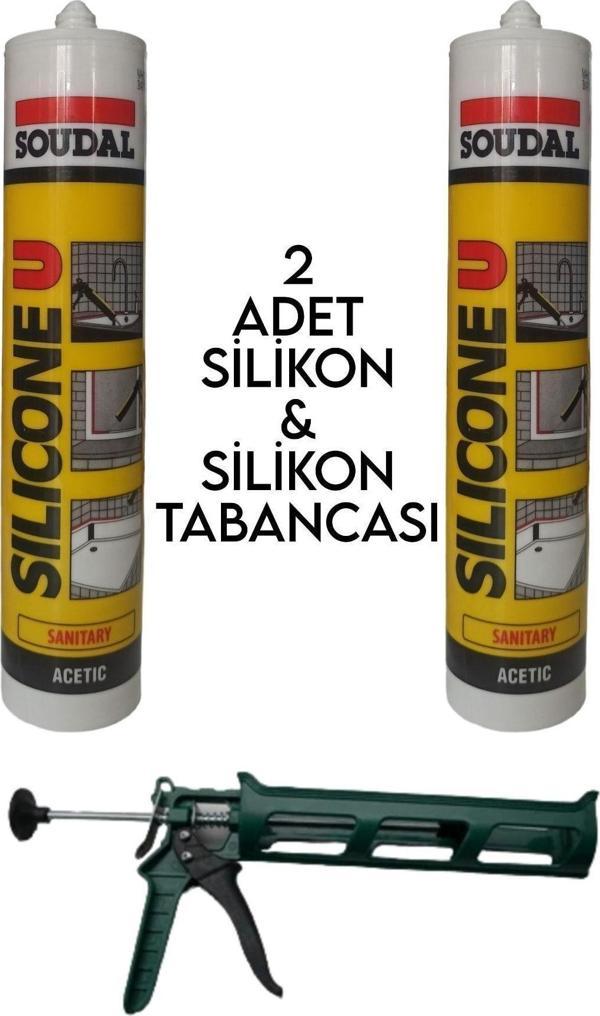 Soudal 2 Adet Soğuk Şeffaf Silikon Ve Plastik Silikon Tabancası - Image 1