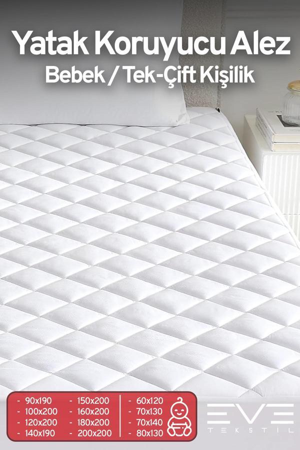 Kapitone Fitted Yatak Koruyucu Alez Tek Ve Çift Kişilik Kapitoneli Microfiber Yatak Alezi - Image 1
