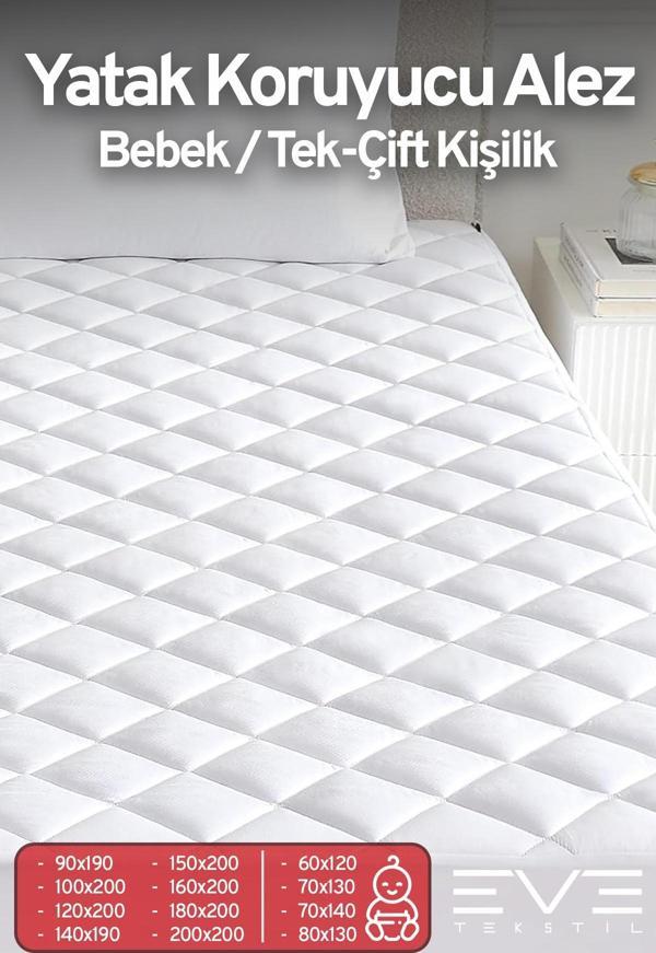 Kapitone Fitted Yatak Koruyucu Alez Tek Ve Çift Kişilik Kapitoneli Microfiber Yatak Alezi - Image 1