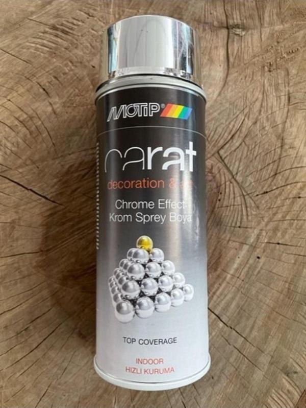 Motip Carat 400 Ml Krom Efekt Gümüş Sprey Boya Parlak Krom Renk - Image 1