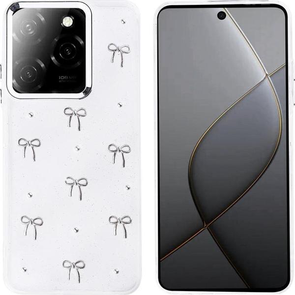 İnfinix Hot 40 Uyumlu Kamera Korumalı Kiraz-Fiyonk Figürlü Silikon Kapak - Image 1