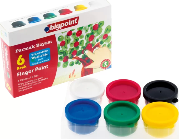 Bigpoint Parmak Boyası 6 Renk x 35 ml - Image 1