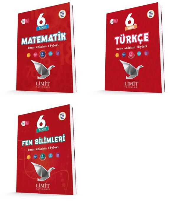 Limit 2026 6. Sınıf Matematik + Türkçe + Fen Konu Anlatım Seti 3 Kitap Güncel Müfredat - Limit Yayınları - Image 1