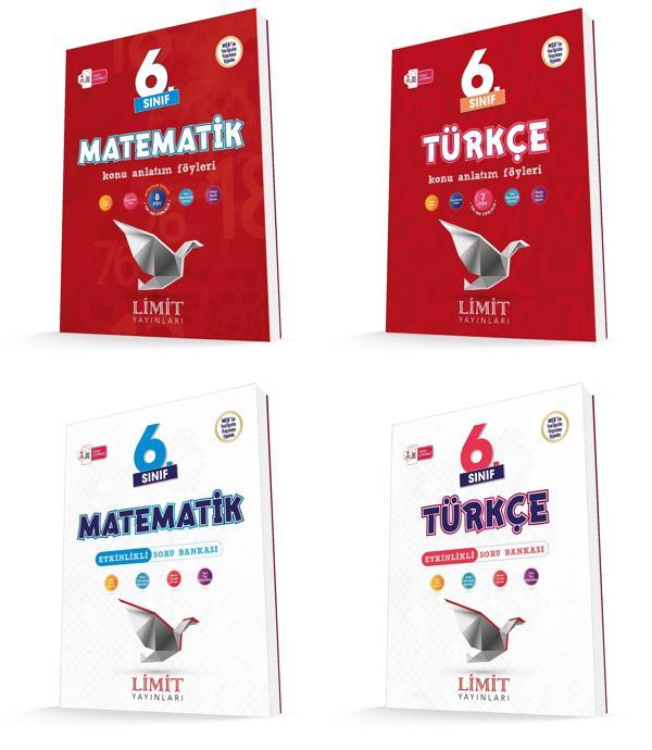 Limit 2026 6. Sınıf Matematik + Türkçe Konu Anlatım + Soru Seti 4 Kitap Güncel Müfredat - Limit Yayınları - Image 1