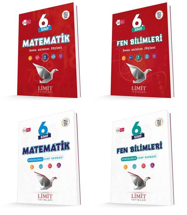 Limit 2026 6. Sınıf Matematik + Fen Bilimleri Konu Anlatım + Soru Seti 4 Kitap Güncel Müfredat - Limit Yayınları - Image 1