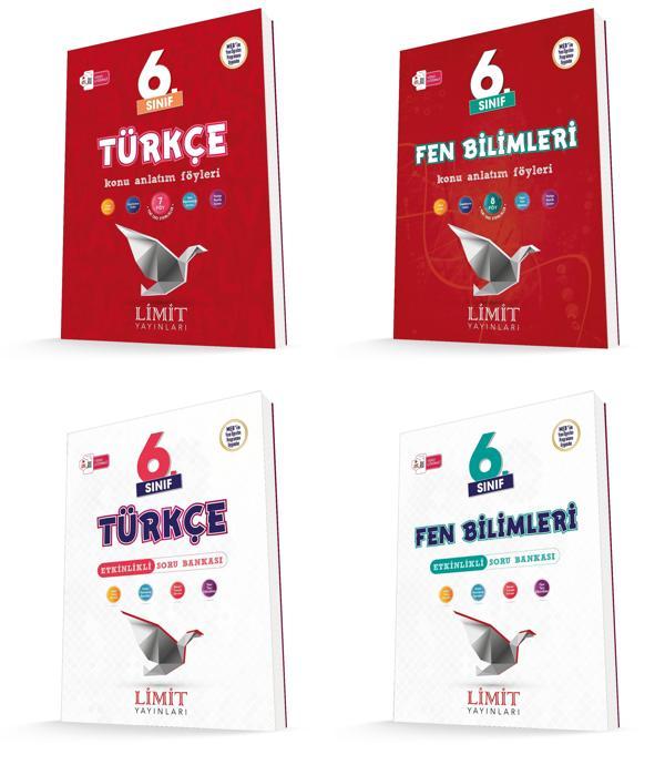 Limit 2026 6. Sınıf Türkçe + Fen Bilimleri Konu Anlatım + Soru Seti 4 Kitap Güncel Müfredat - Limit Yayınları - Image 1