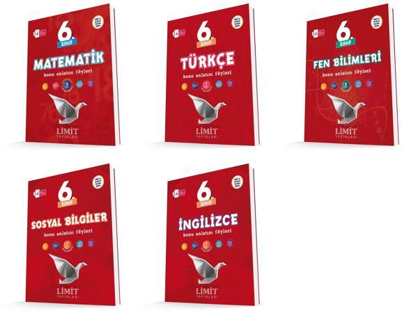 Limit 2026 6. Sınıf Matematik + Türkçe + Fen + Sosyal + İng Konu Seti 5 Kitap Güncel Müfredat - Limit Yayınları - Image 1