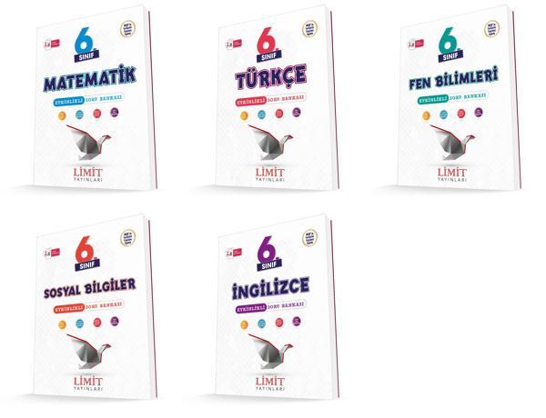 Limit 2026 6. Sınıf Matematik + Türkçe + Fen + Sosyal + İng Soru Seti 5 Kitap Güncel Müfredat - Limit Yayınları - Image 1