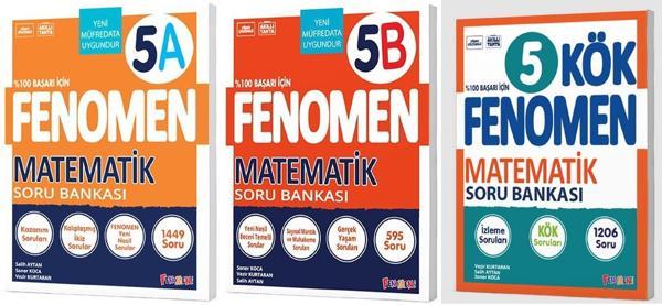 Fenomen Okul 2025 5. Sınıf Matematik A + B + Kök Seti 3 Kitap Güncel Müfredat - Image 1