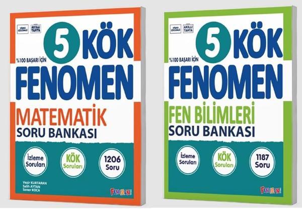 Fenomen Okul 2025 5. Sınıf Matematik + Fen Bilimleri Kök Soru Seti 2 Kitap Güncel Müfredat - Image 1