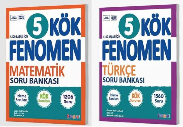 Fenomen Okul 2025 5. Sınıf Matematik + Türkçe Kök Soru Seti 2 Kitap Güncel Müfredat - Image 1