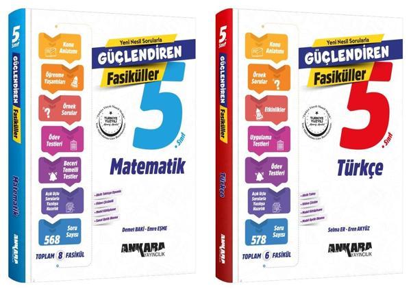 Ankara 2025 5. Sınıf Matematik + Türkçe Güçlendiren Fasikül Seti 2 Kitap Güncel Müfredat - Image 1