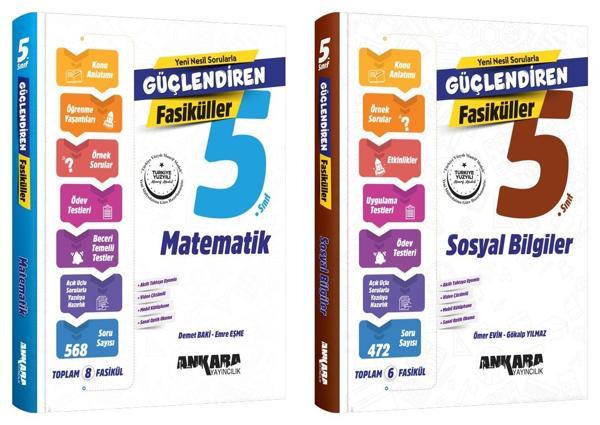 Ankara 2025 5. Sınıf Matematik + Sosyal Bilgiler Güçlendiren Fasikül Seti 2 Kitap Güncel Müfredat - Image 1