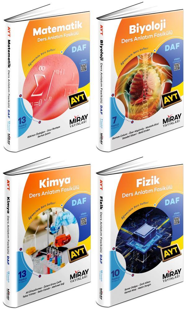 Miray 2025 Ayt Matematik + Fizik + Kimya + Biyoloji Ders Anlatım Fasikülleri Seti 4 Kitap - Miray Yayınları - Image 1