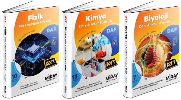 Miray 2025 Ayt Fizik + Kimya + Biyoloji Ders Anlatım Fasikülleri Seti 3 Kitap - Miray Yayınları - Image 1