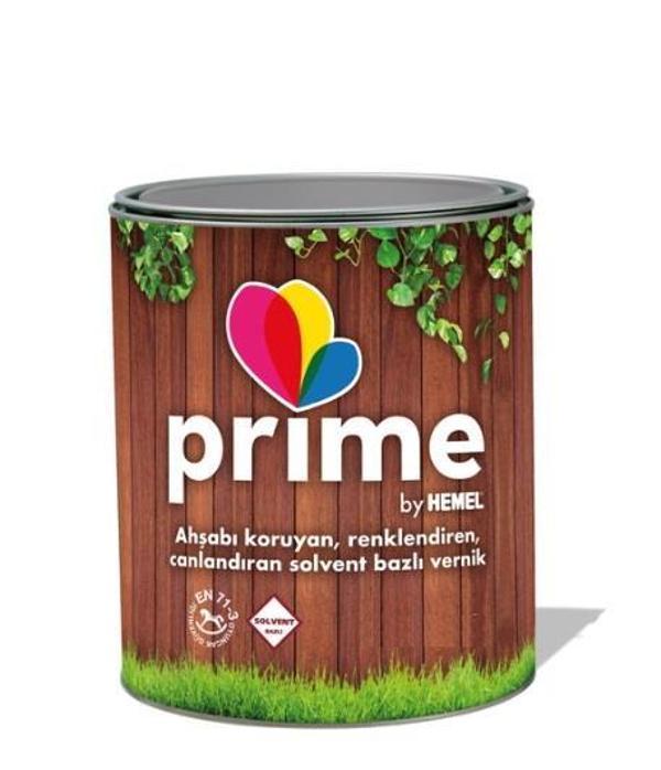 Hemel Prime Solvent Bazlı Ahşap Vernik Ceviz-0.75lt - Image 1