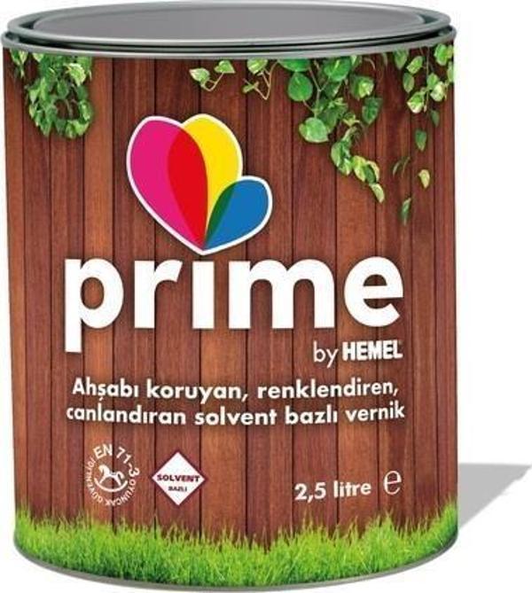 Hemel Prime Solvent Bazlı Ahşap Vernik 2.5lt-KoyuCeviz - Image 1