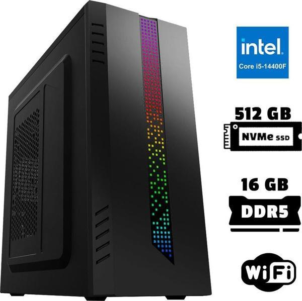 Xaser Xsr942 i5 14400F 16GB DDR5 Ram 512GB M.2 NVMe SSD 2GB GT610 Masaüstü Ofis Bilgisayarı - Image 1