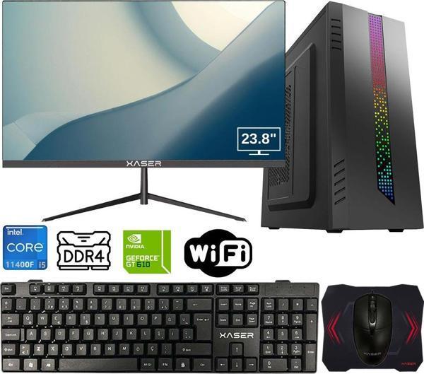 Xaser Xsr702 i5 11400F 16GB Ram 256GB M.2 NVMe SSD 2GB GT610 Ekran Kartı 23.8" Monitör Masaüstü Ofis Bilgisayarı - Image 1