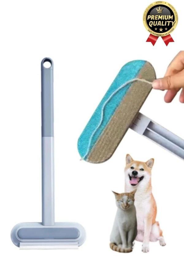 Çok Amaçlı Çift Taraflı Uzun Saplı Koltuk Halı Hijyeni Kedi Köpek Evcil Hayvan Tüy Temizleme Fırçası - Image 1