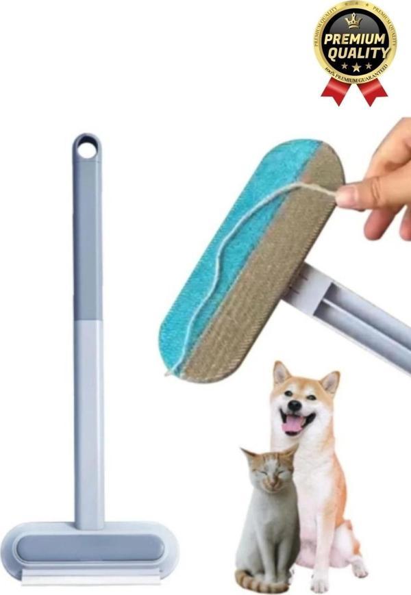 Çok Amaçlı Çift Taraflı Uzun Saplı Koltuk Halı Hijyeni Kedi Köpek Evcil Hayvan Tüy Temizleme Fırçası - Image 1
