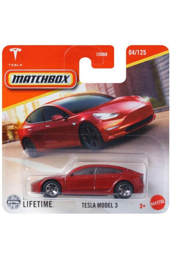 Matchbox -Tesla Model 3 - Kırmızı (1/64) 2025 Üretim - Image 1